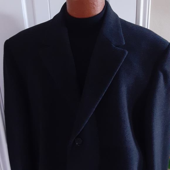 CALVIN KLEIN (Pacific) Wool, Cashmere & Nylon Blend Single Breasted Top Coat 46R - Picture 5 of 12